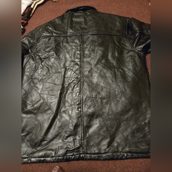 Duke Haband Vintage Leather Jacket With Zip In Warm Lining Size Large - Picture 7 of 9